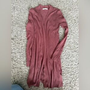 BE COOL Ribbed Mauve Cardigan